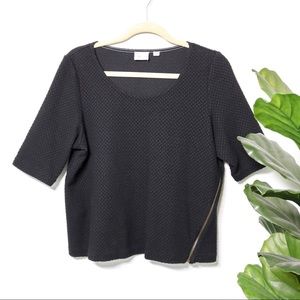 2/$20🌸 Anthropologie 9-H15 stcl Side Zip Top